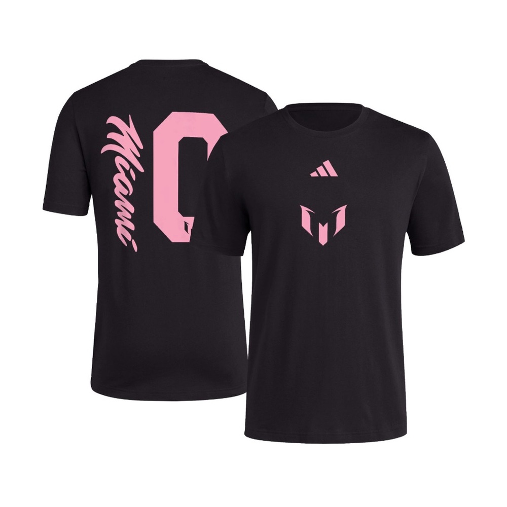 Adidas Adult Inter Miami CF Messi #10 Unveil Black T-Shirt Size Large NWT